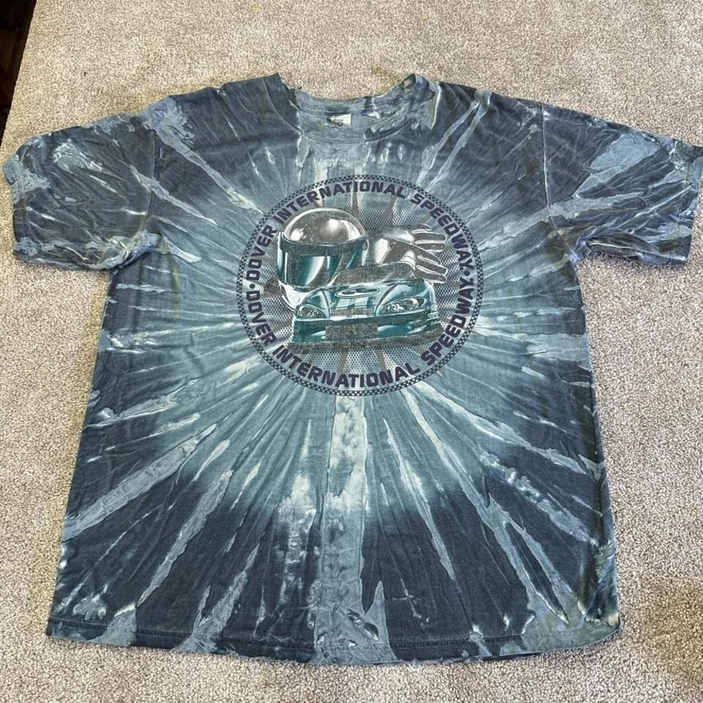 Vintage Dover International Speedway Tie-Dye T-Shirt Large NASCAR Racing